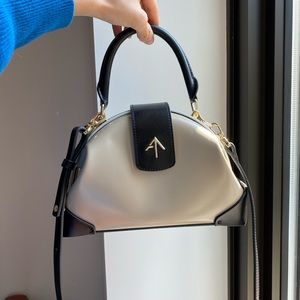 Manu Atelier Crossbody Bag in Beige and Black